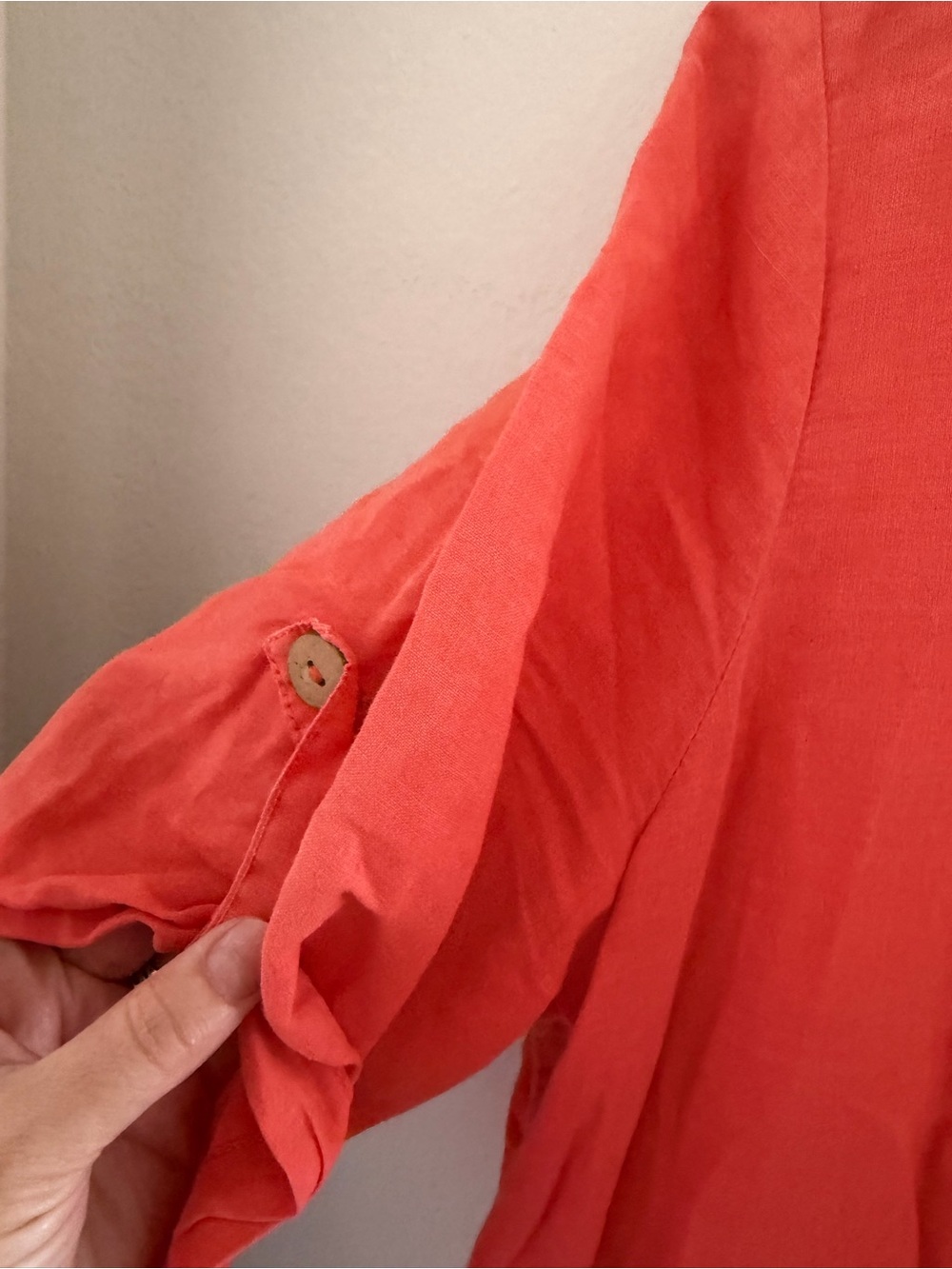 Catwalk Studio Coral Ramie Cotton Blend Lagenlook Tunic Top Dress Pockets S/M - Picture 5 of 8